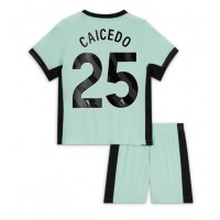 Maglie da calcio Chelsea Moises Caicedo #25 Terza Maglia Bambino 2023-24 Manica Corta (+ Pantaloni corti)